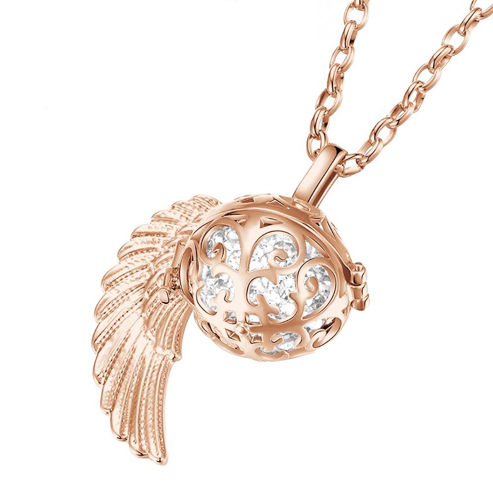Morella Kette mit Anhänger Engel Halskette roségold 70 cm mit Anhänger (2-t günstig online kaufen