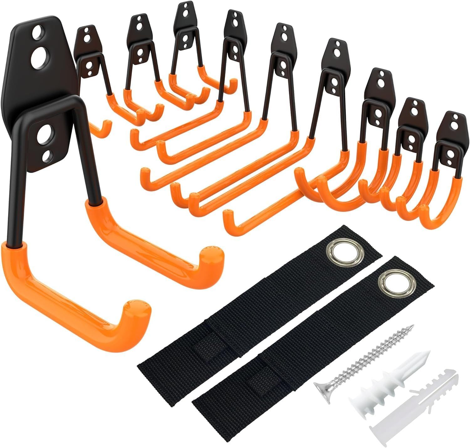 Wandhaken Fahrrad Wandhalterung 12er Set Wandhaken für Garage – Doppelte-Haken