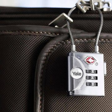Yale Vorhängeschloss TSA Reise-Zahlenschloss mit Drahtbügel 32 mm, TSA