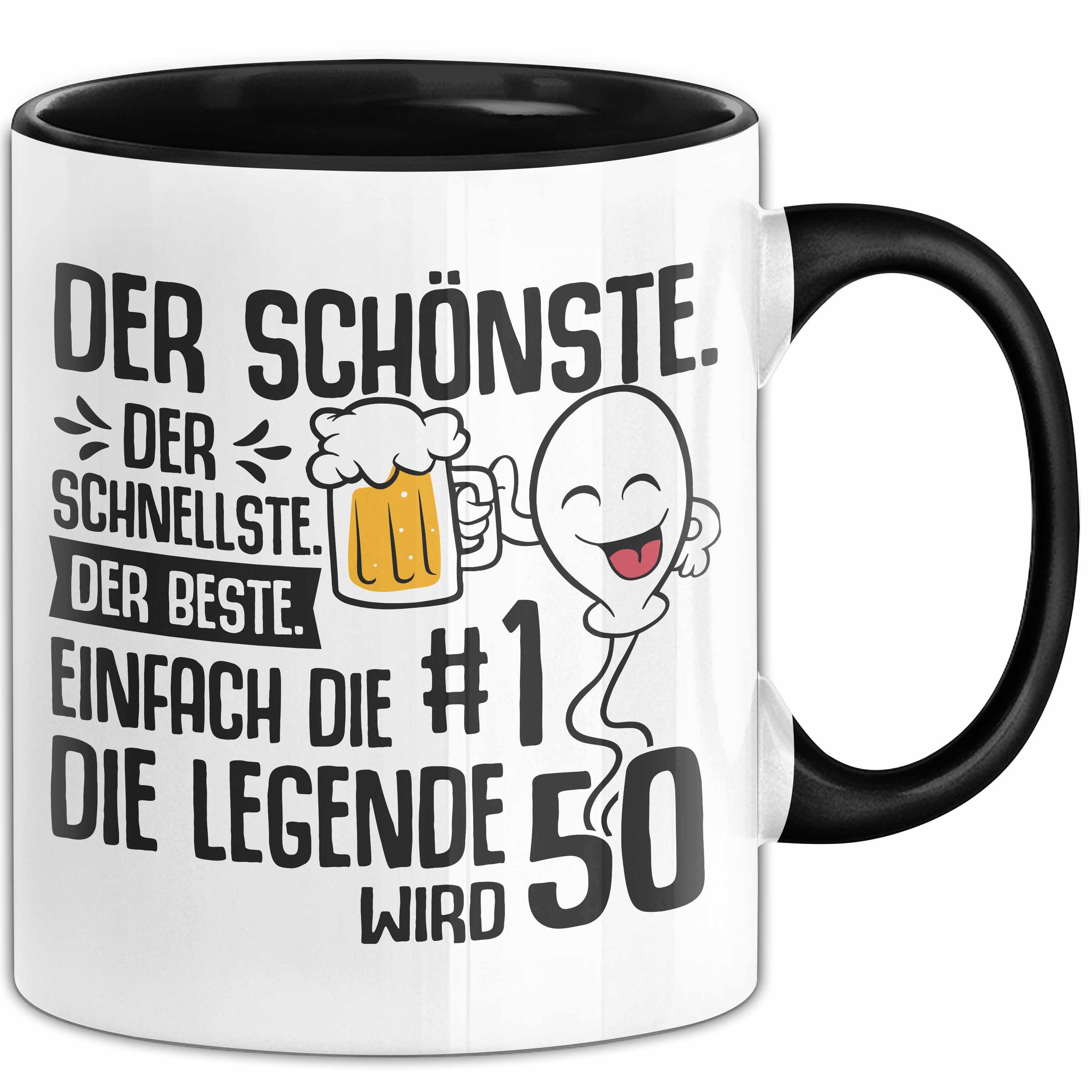 Trendation Tasse 50. Geburtstag Tasse Geschenk Der Schönste Der Schnellste Spermium 50E, Keramik