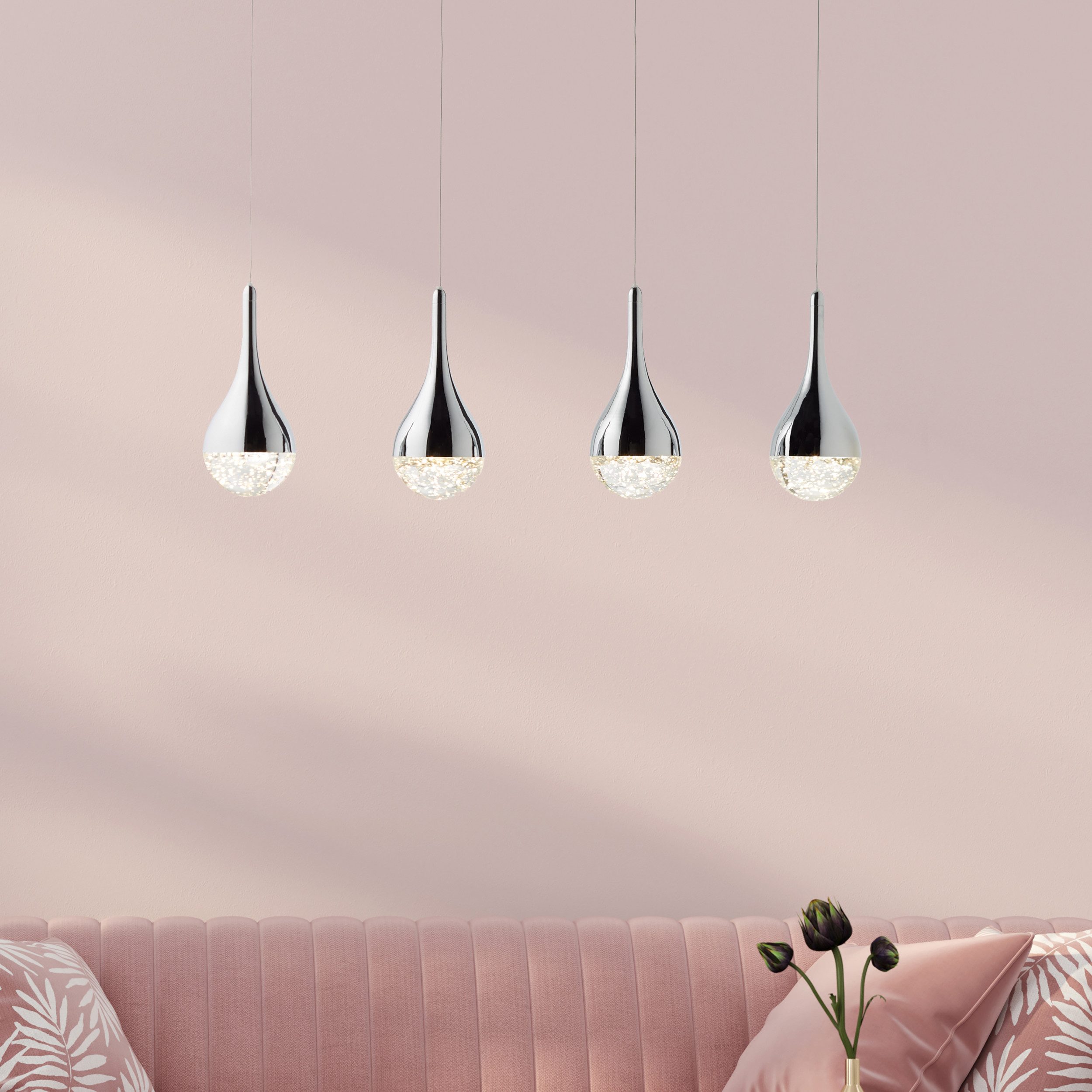 Lightbox Pendelleuchte, LED fest integriert, Warmweiß, LED Hängelampe, höhenverstellbar, 115x70x10 cm, 20 W, 2000 lm