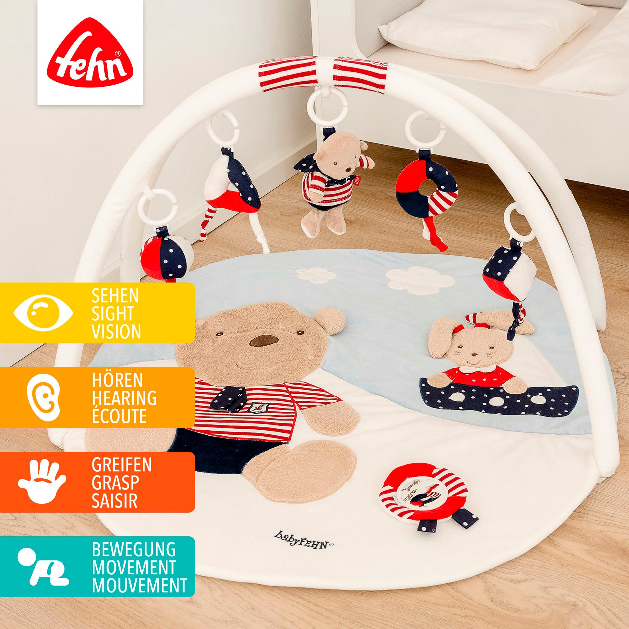 Fehn Spielbogen Classic Stars, Ocean Club 3-D-Activity-Decke, mit Krabbelde günstig online kaufen