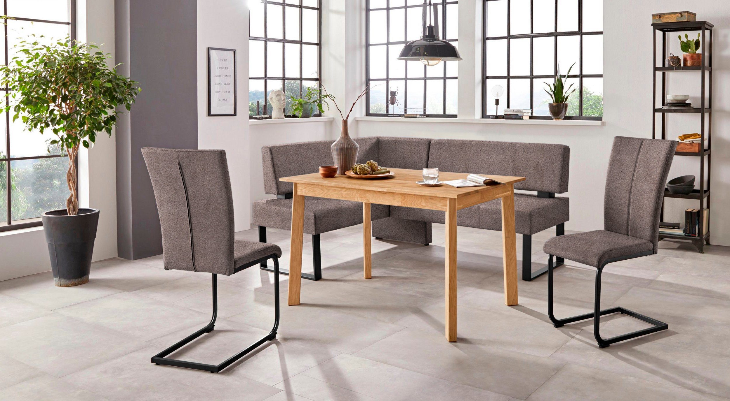 OTTO home Eckbank Oliver mit Metallgestell, Küchenbank, verschiedene Bezüge Cord Esszimmerbank OTTOs Choice