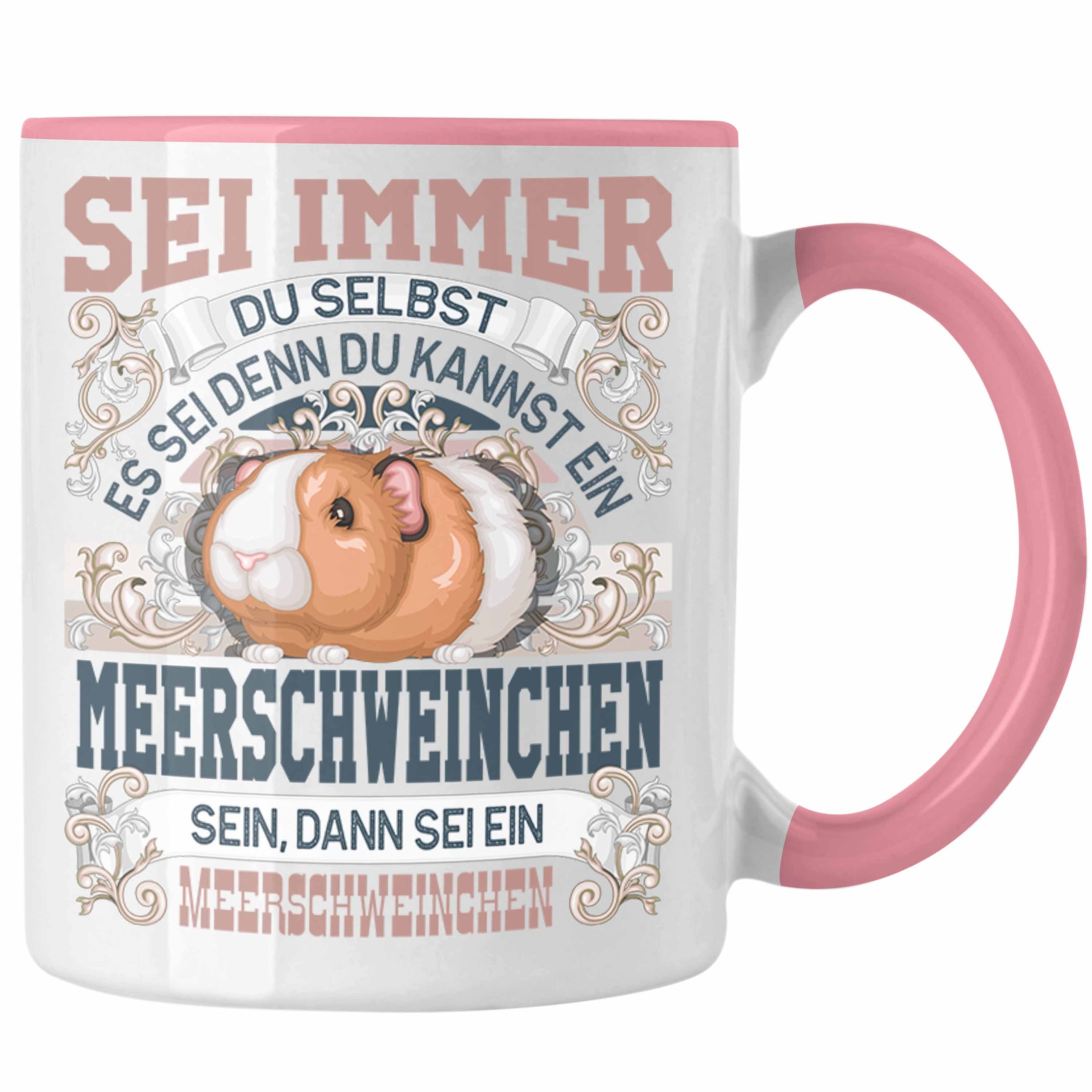 Trendation Tasse Trendation - Meerschweinchen Tasse Geschenk Meerschweinchen Mama Gesch Rosa