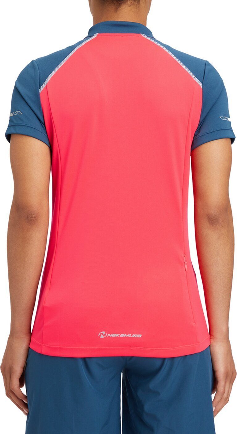 NAKAMURA Nacera W PINK/NAVY Da.-Fahrrad-Trikot Kurzarmshirt