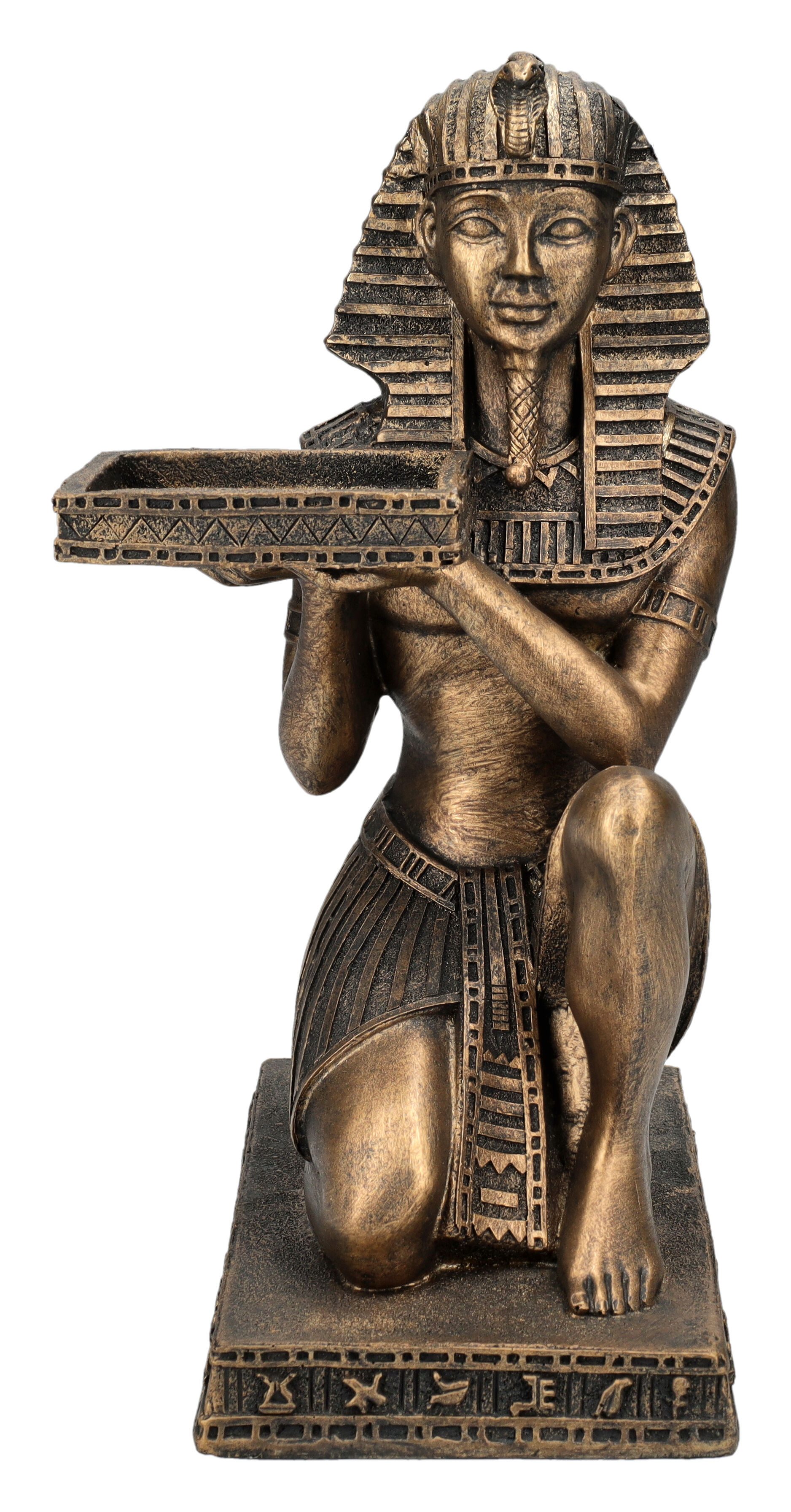 Figuren Shop GmbH Dekofigur Ägyptische Figur - König mit Tablett - ägyptisc günstig online kaufen