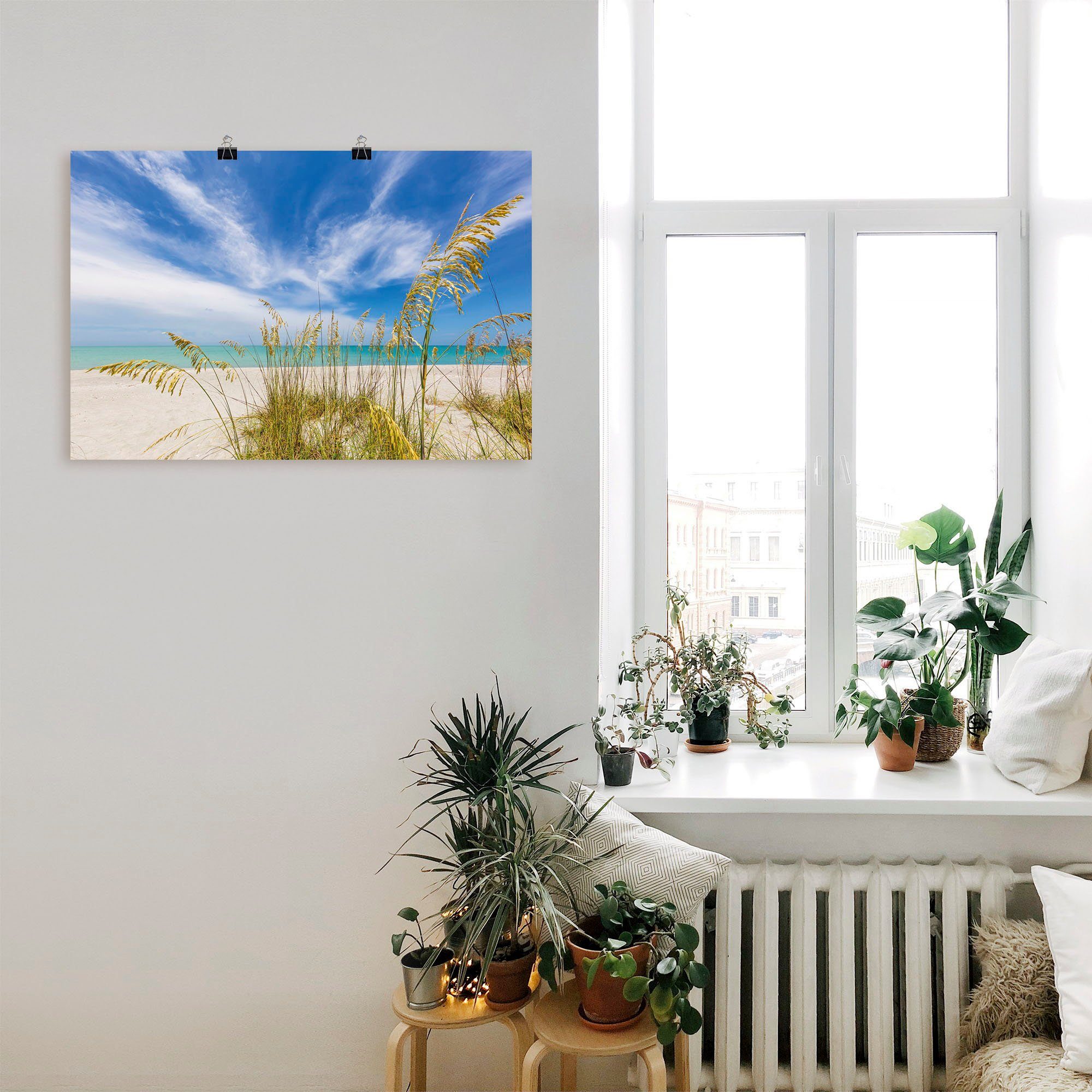 Artland Wandbild St), Stille in als Poster Strandbilder (1 Alubild, versch. Größen Himmlische Strand, Leinwandbild, Wandaufkleber am oder