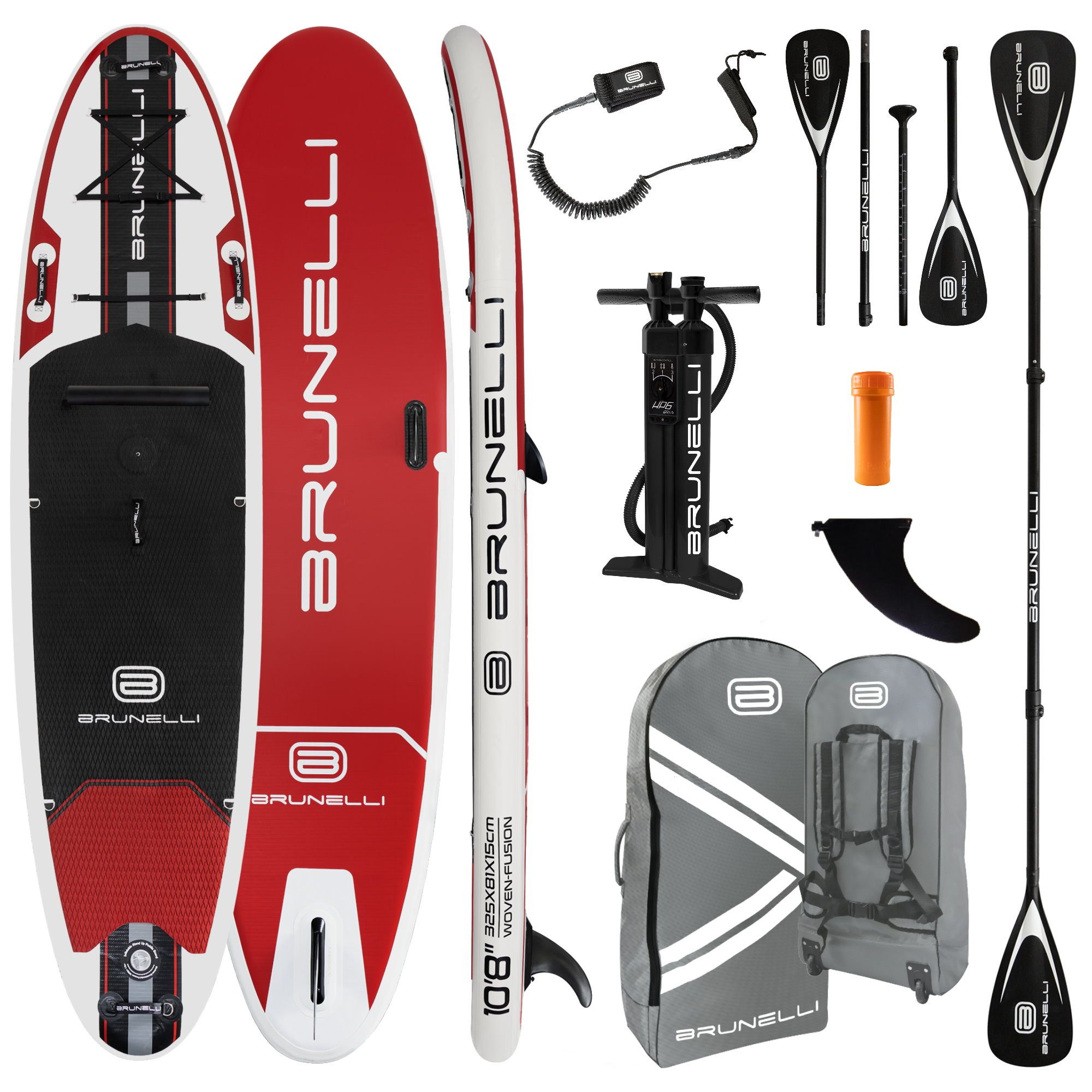 Brunelli SUP-Board BRUNELLI 10.8 Windsurf Woven X Fusion Double Layer iSUP Board