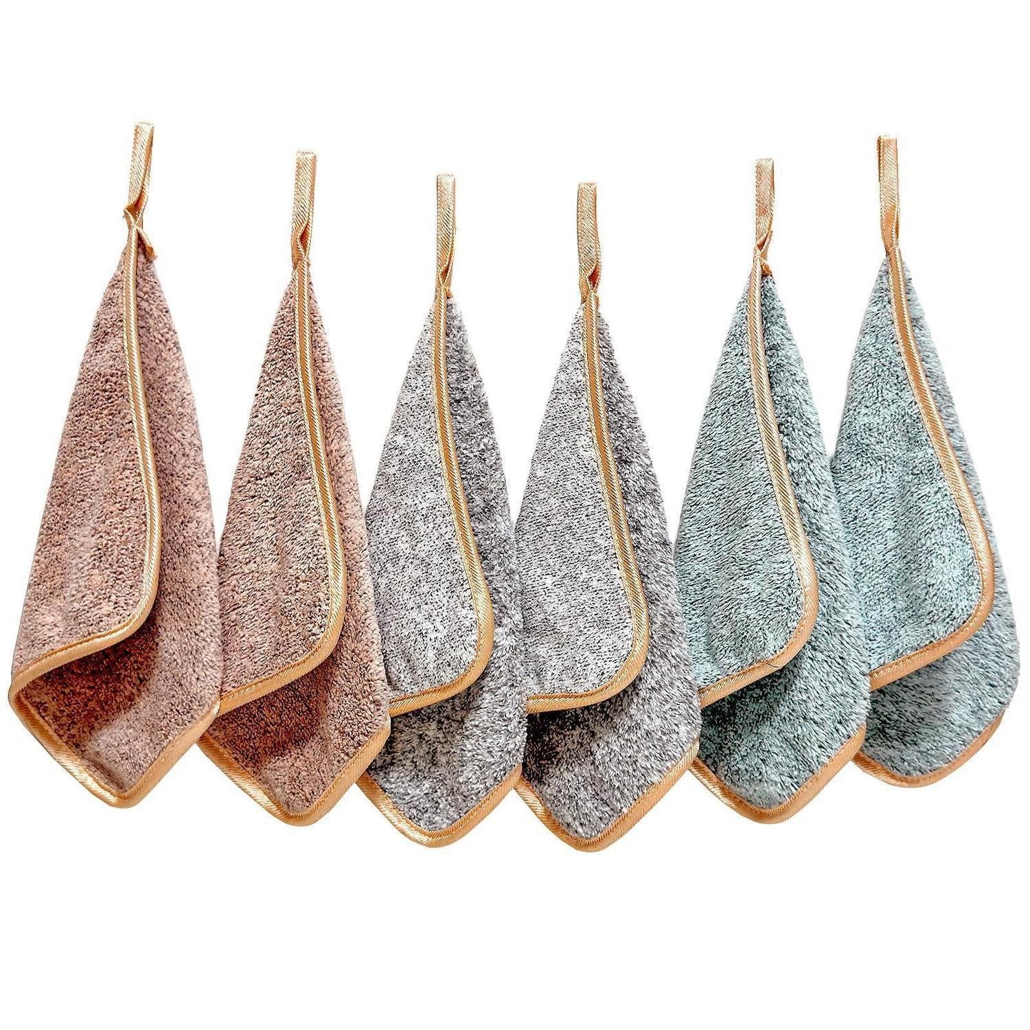 LuxusKollektion Gesichtsreinigungstücher Abschminktücher Mikrofaser 6er Pack 20x20cm Kohlefaser, 1-tlg.