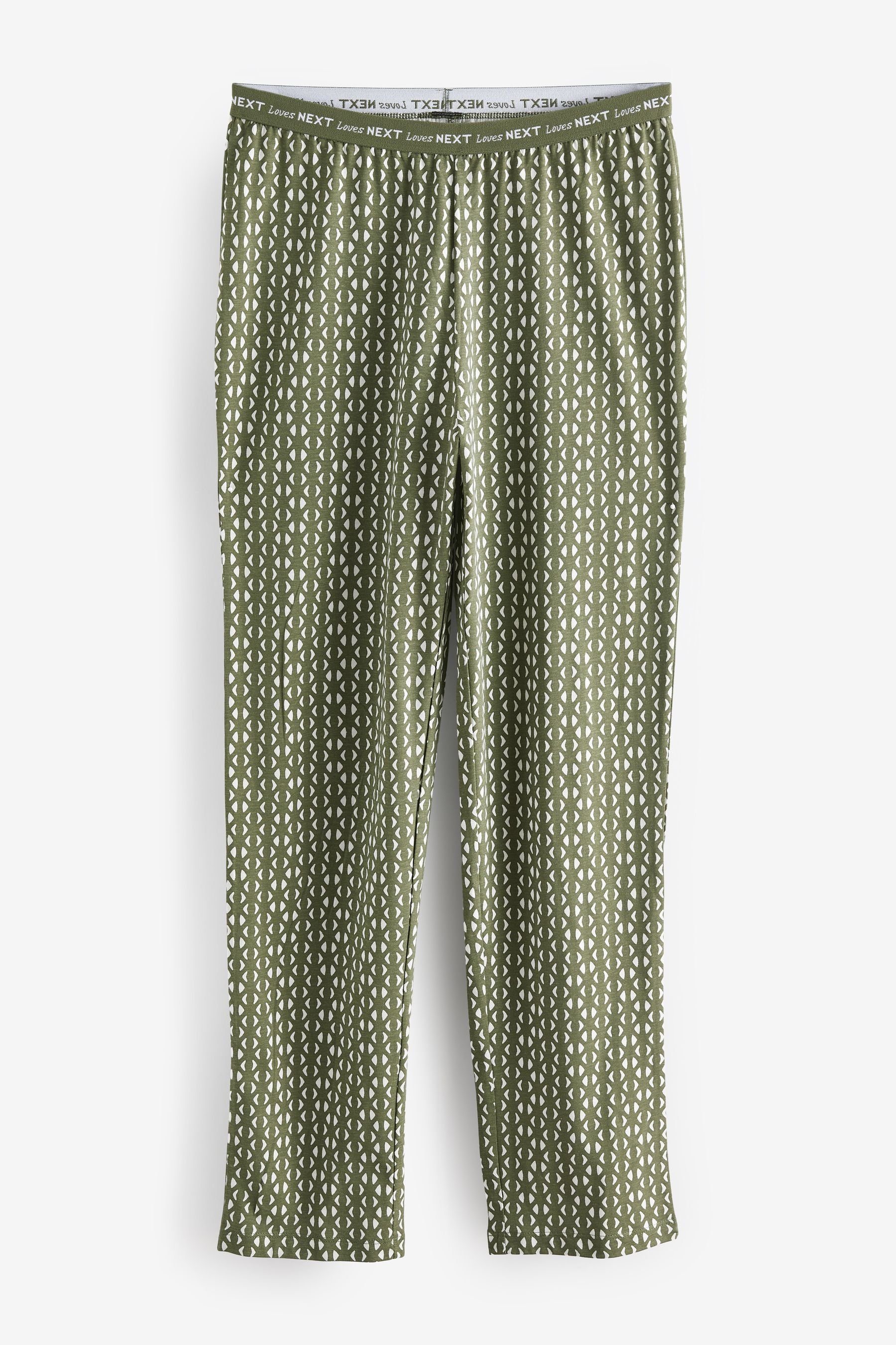 Kurzärmeliger (2 Pyjama Khaki Next tlg) Baumwoll-Pyjama