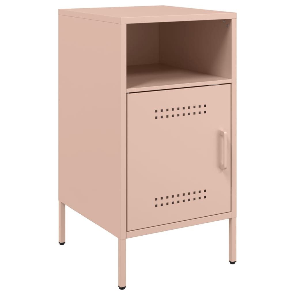 vidaXL Nachttisch Nachttisch Rosa 36x39x68 cm Stahl (1-St)