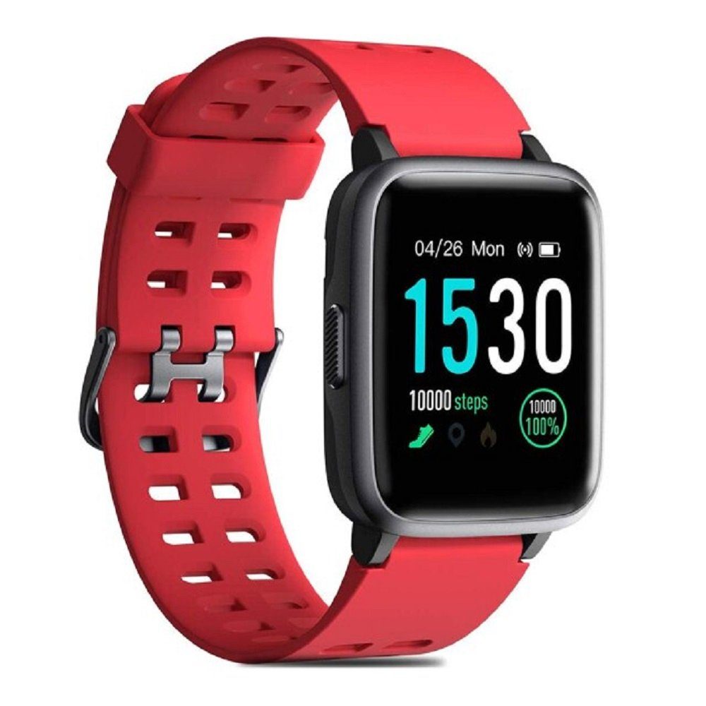 100% Fitness-Tracker »YAMAY Smartwatch Fitness Tracker mit Pulsmesser  Wasserdicht IP68 Fitness Uhr Messgeräte Pulsuhr Schrittzähler rot« online  kaufen | OTTO