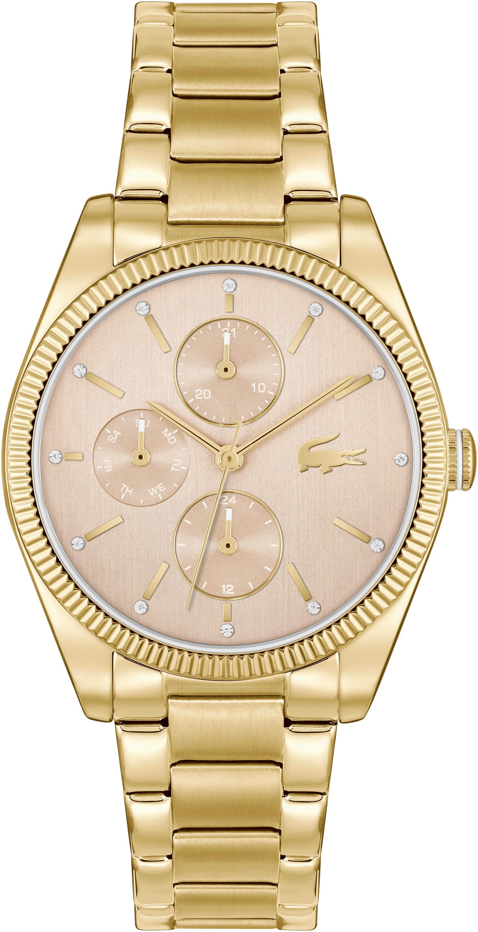 Lacoste Multifunktionsuhr ORSAY 2001363, Quarzuhr, Armbanduhr, Damenuhr, Datum, Edelstahlarmband