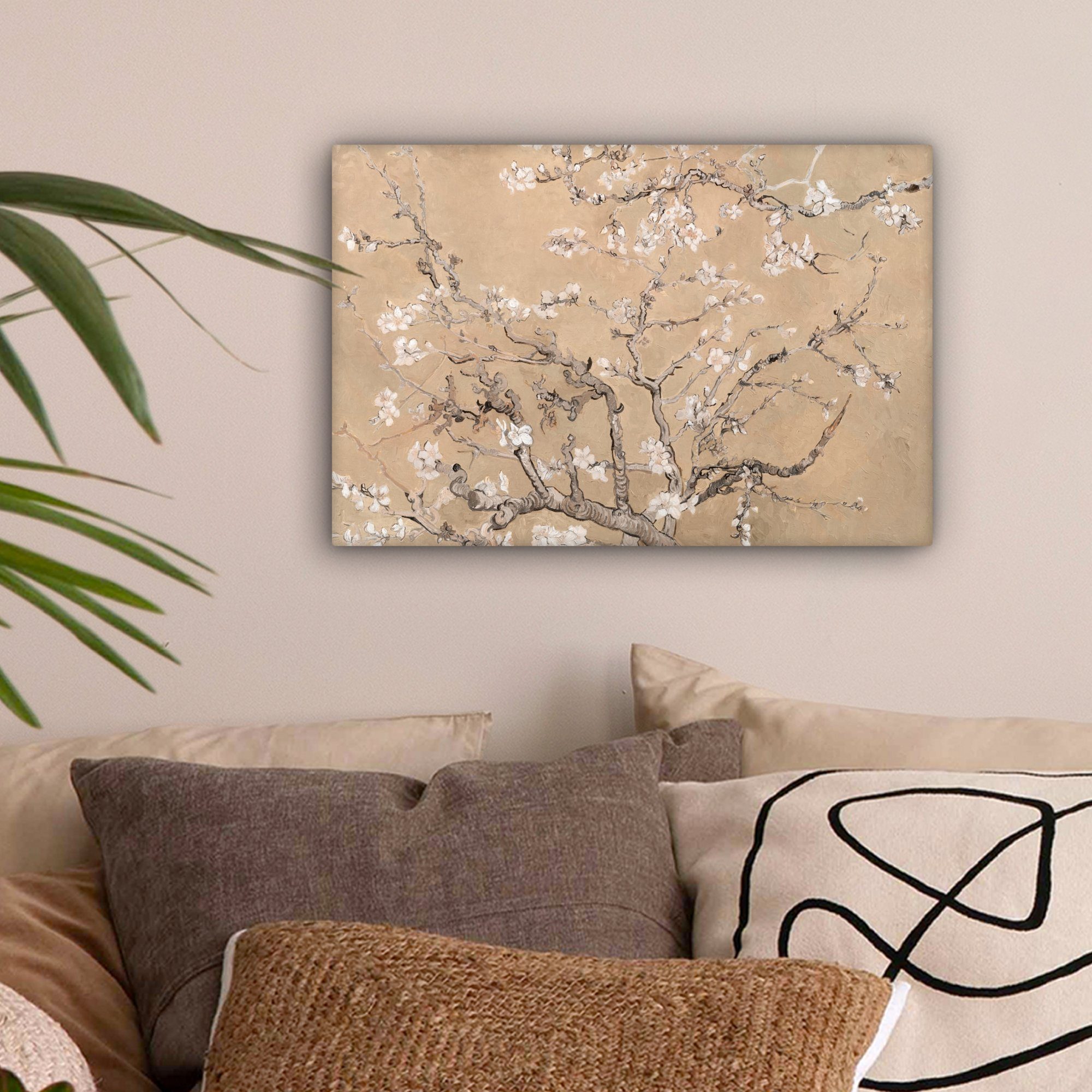 OneMillionCanvasses® Leinwandbild Mandelblüte - Kunst - Van Gogh - Beige, F günstig online kaufen