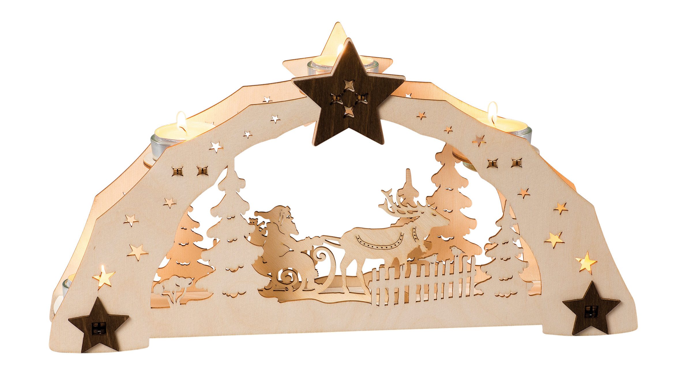 SAICO Original Настольные лампы Weihnachtsmann auf Schlitten, BxHxT: 38x20x7 cm