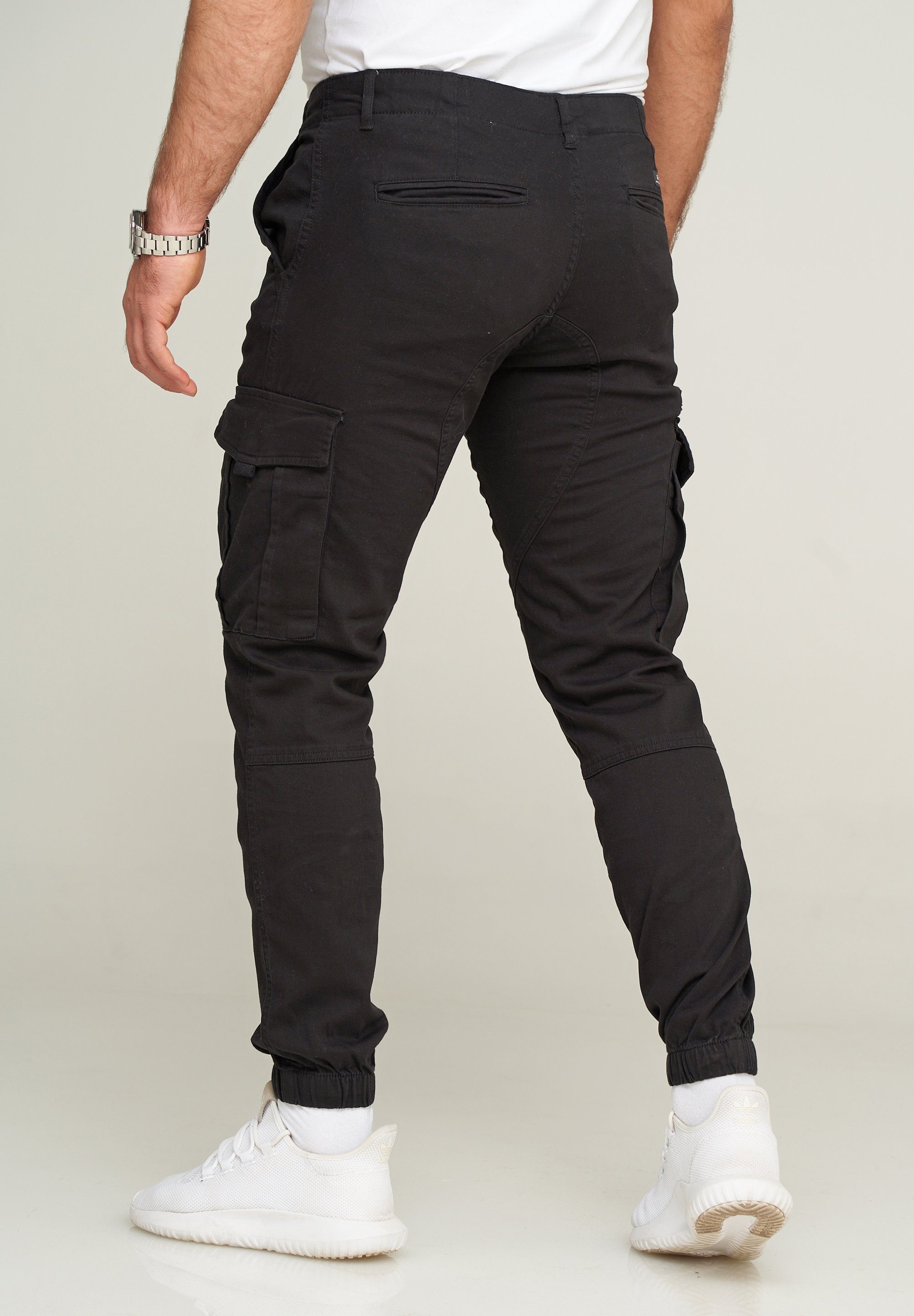 Jack & Jones Cargohose OLLIE JJARIS CARGO PANTS Herren Ollie Cargo Stretch Hose mit Taschen Stoffhose