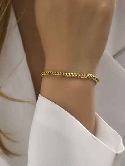 ENGELSINN Armband Kettenarmband Gold Armkette Edelstahl Gliederarmband inkl. Geschenkbox (1-tlg), Hochwertige Verarbeitung