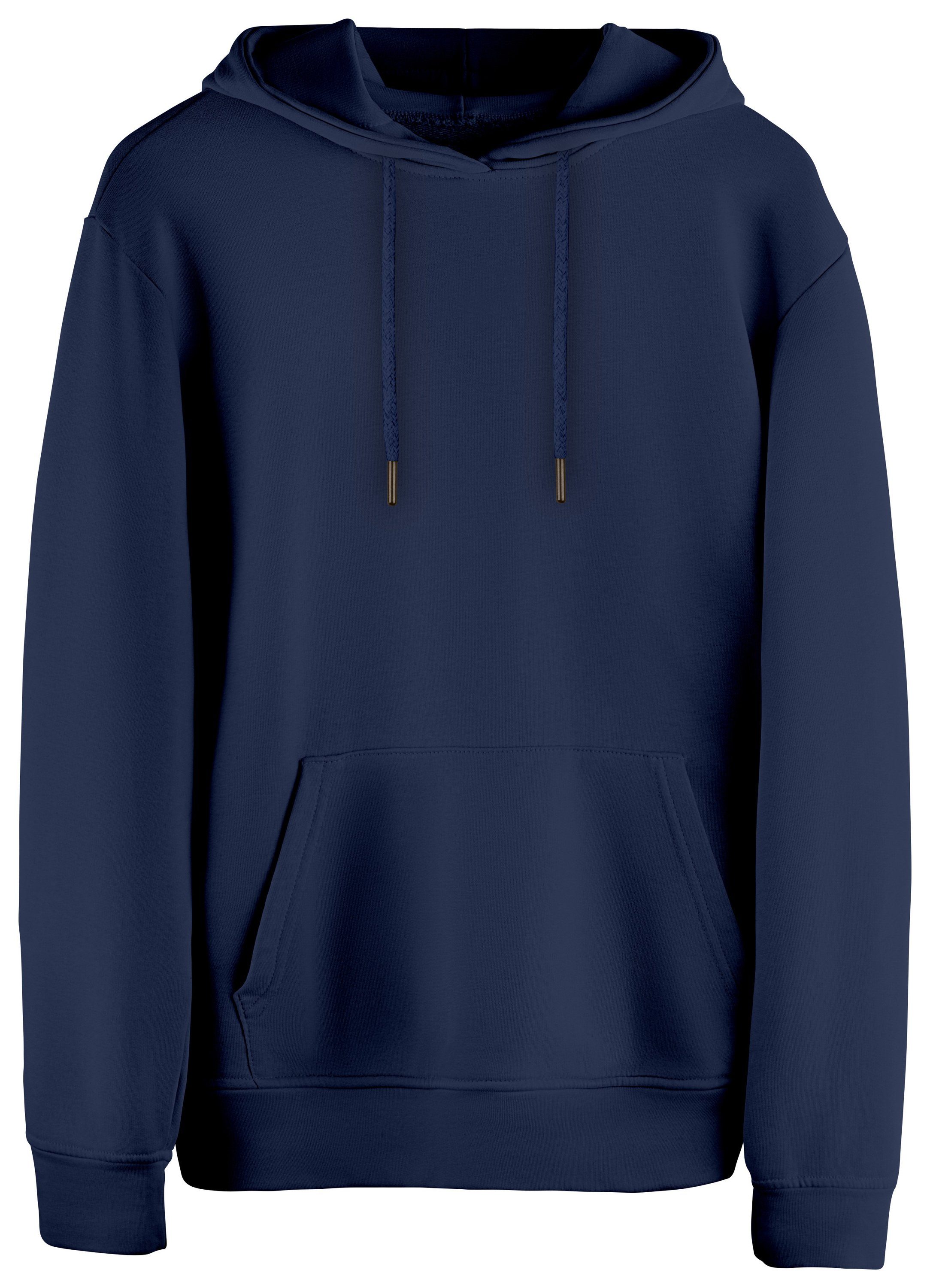 Innenfleece Prime® Kapuzensweatshirt marineblau mit Cotton weichem Hoodie
