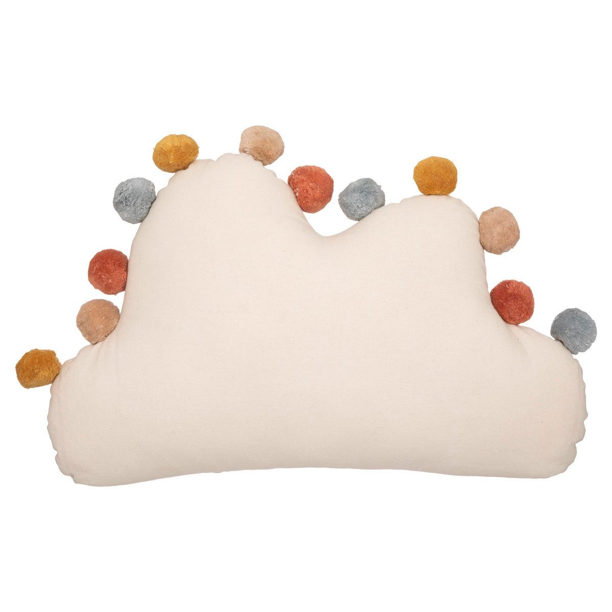 Atmosphera Créateur d'intérieur Dekokissen Dekokissen für Kinder WOLKE mit Pompons, 30 x 50 cm