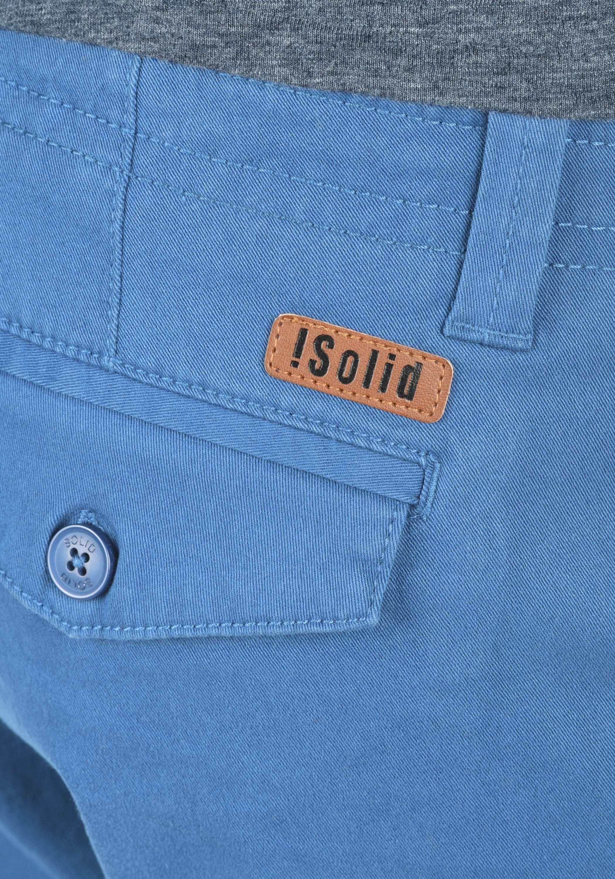 Federal SDLagoa Hosenbeinen Blue umgeschlagbaren mit in Hose Chinoshorts Kontrastfarbe kurze !Solid (1414)