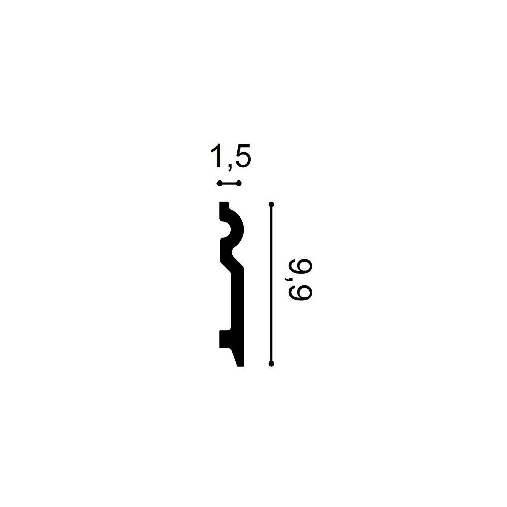 Orac Decor Flexprofil SX194F (Profilleiste, 1-St., Flexible Sockelleiste,  Stuckleiste, Zierleiste, 2 m), weiß, vorgrundiert