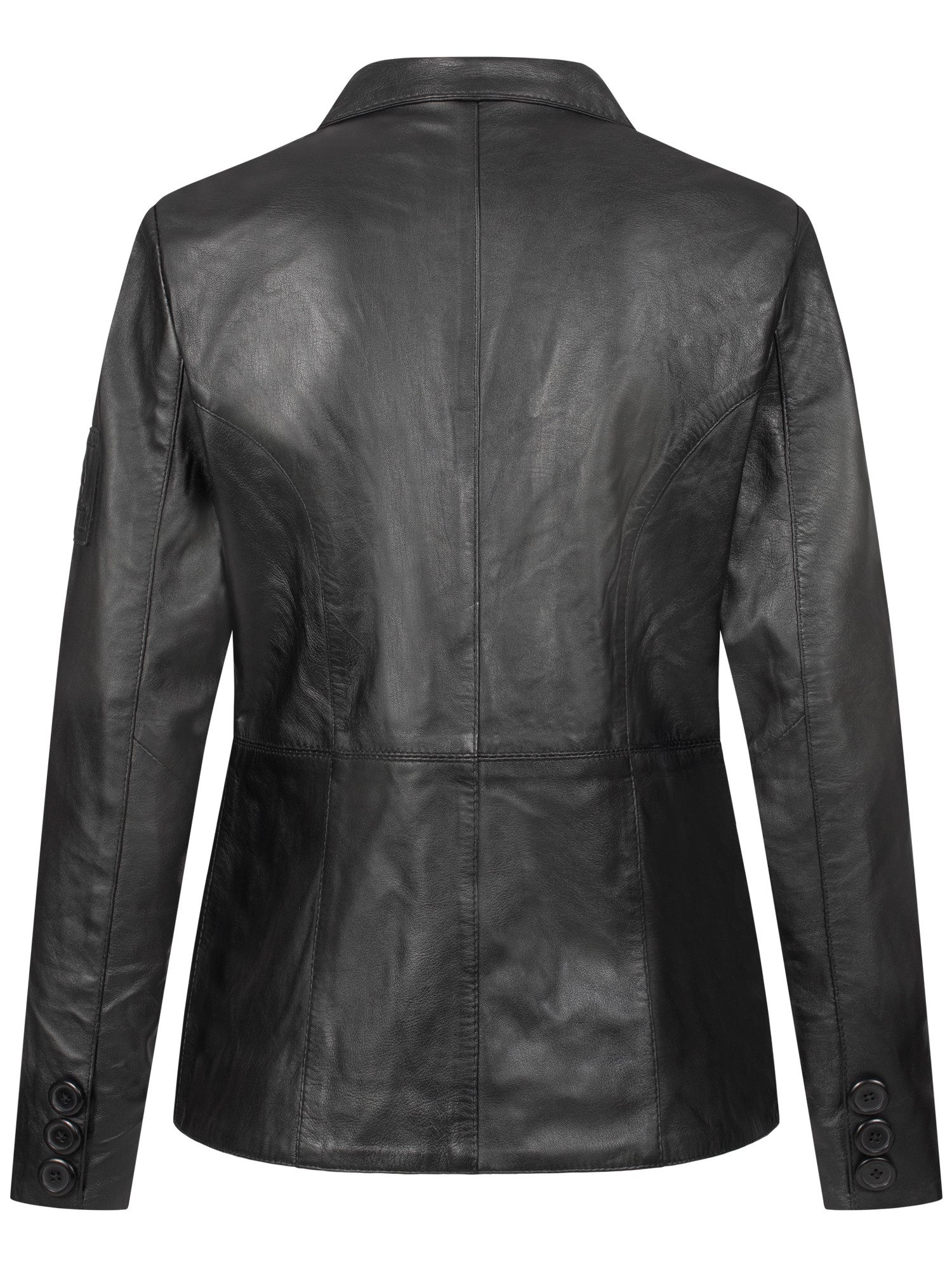 Rock Creek Lederblazer Damen Sakko Ledersakko Schwarz D-512 – Bild 3 von 5