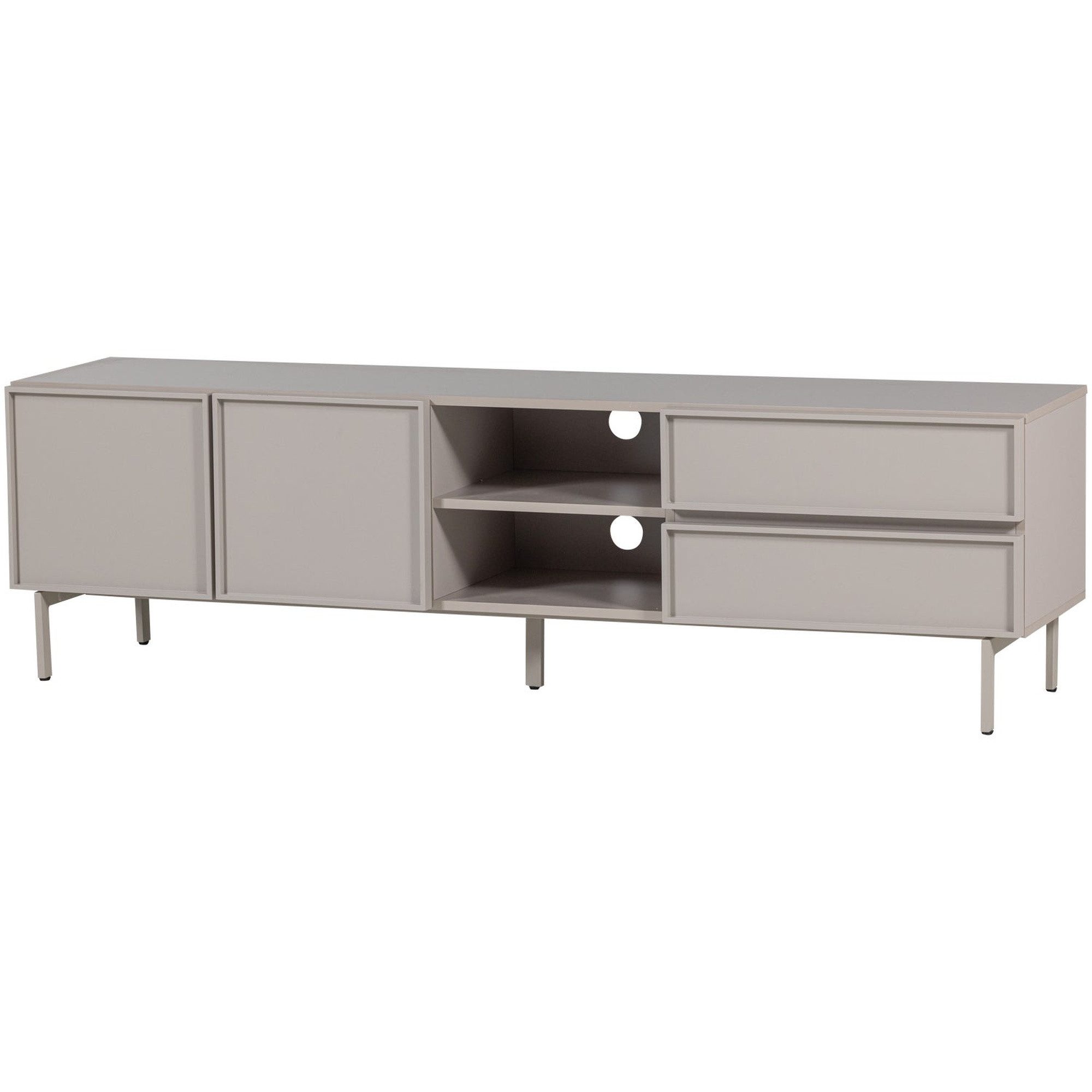 WOOOD TV-Board Tours aus Melamin/MDF in Sand - 180 cm breit, viel Stauraum, Viel Stauraum