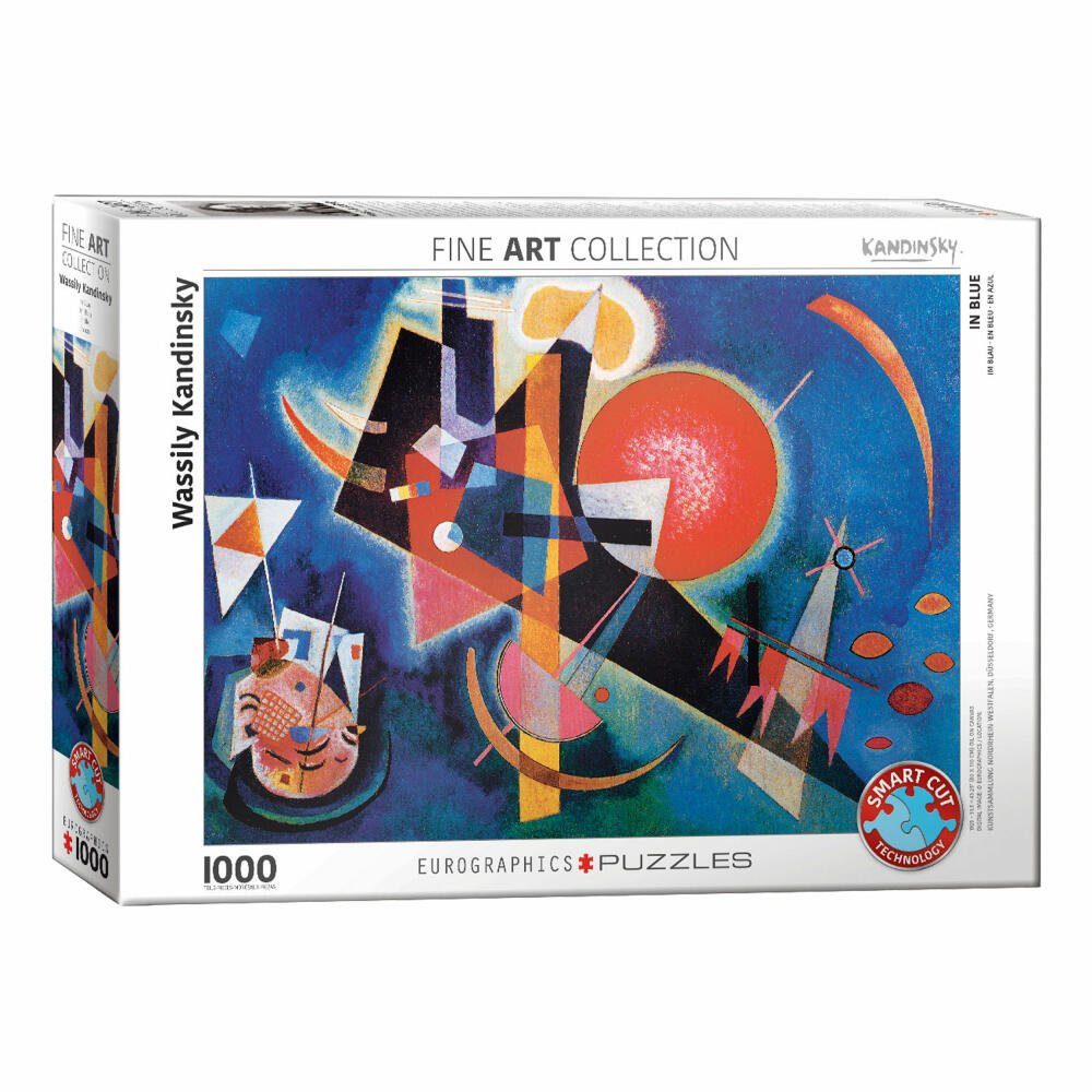 Puzzleteile EUROGRAPHICS 1000 Puzzle Blau Im Wassily von Kandinsky,