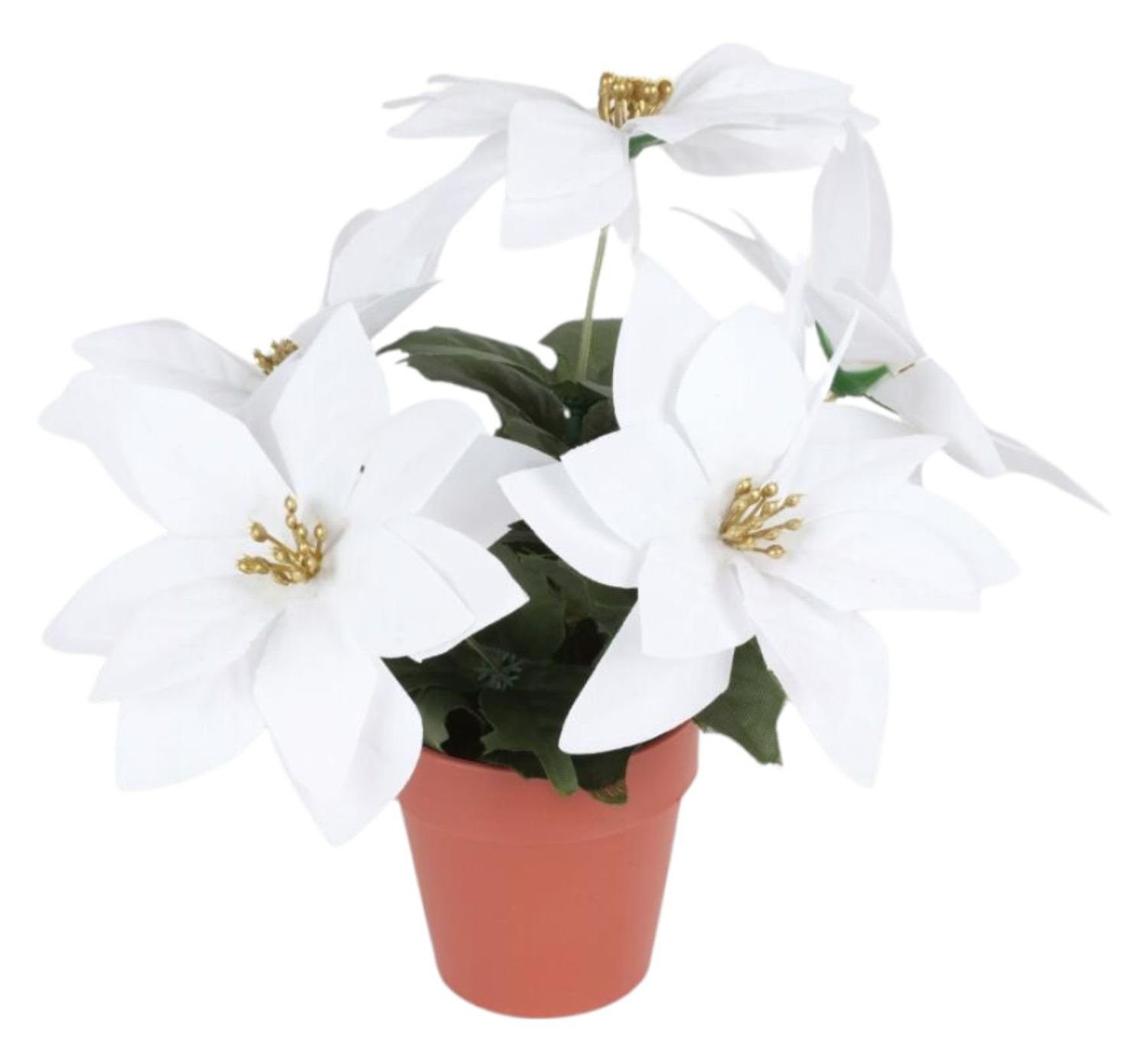 BURI Dekostern Künstlicher Weihnachtsstern weiß Kunstpflanze Kunstblume Wei günstig online kaufen