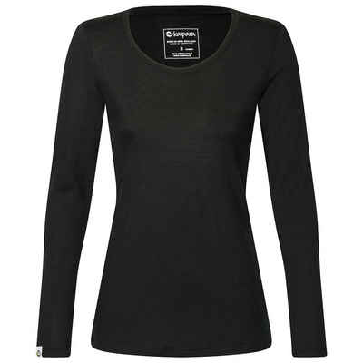 Kaipara - Merino Sportswear Unterhemd Merino Damen-Unterhemd langarm Rundhals Slimfit 200g warm (1-St) aus reiner Merinowolle Made in Germany