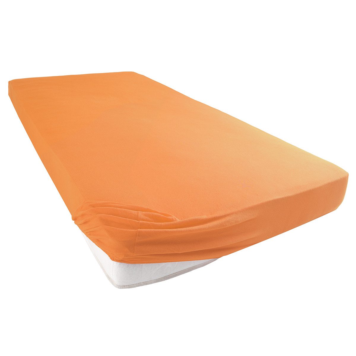 Visaggio Spannbettlaken Jersey aus 100% Baumwolle Spannbetttuch Bettlaken, Jersey, Gummizug: rundum, Spannbettlaken, für Matratzenhöhen bis 22 cm, Steghöhe 30 cm