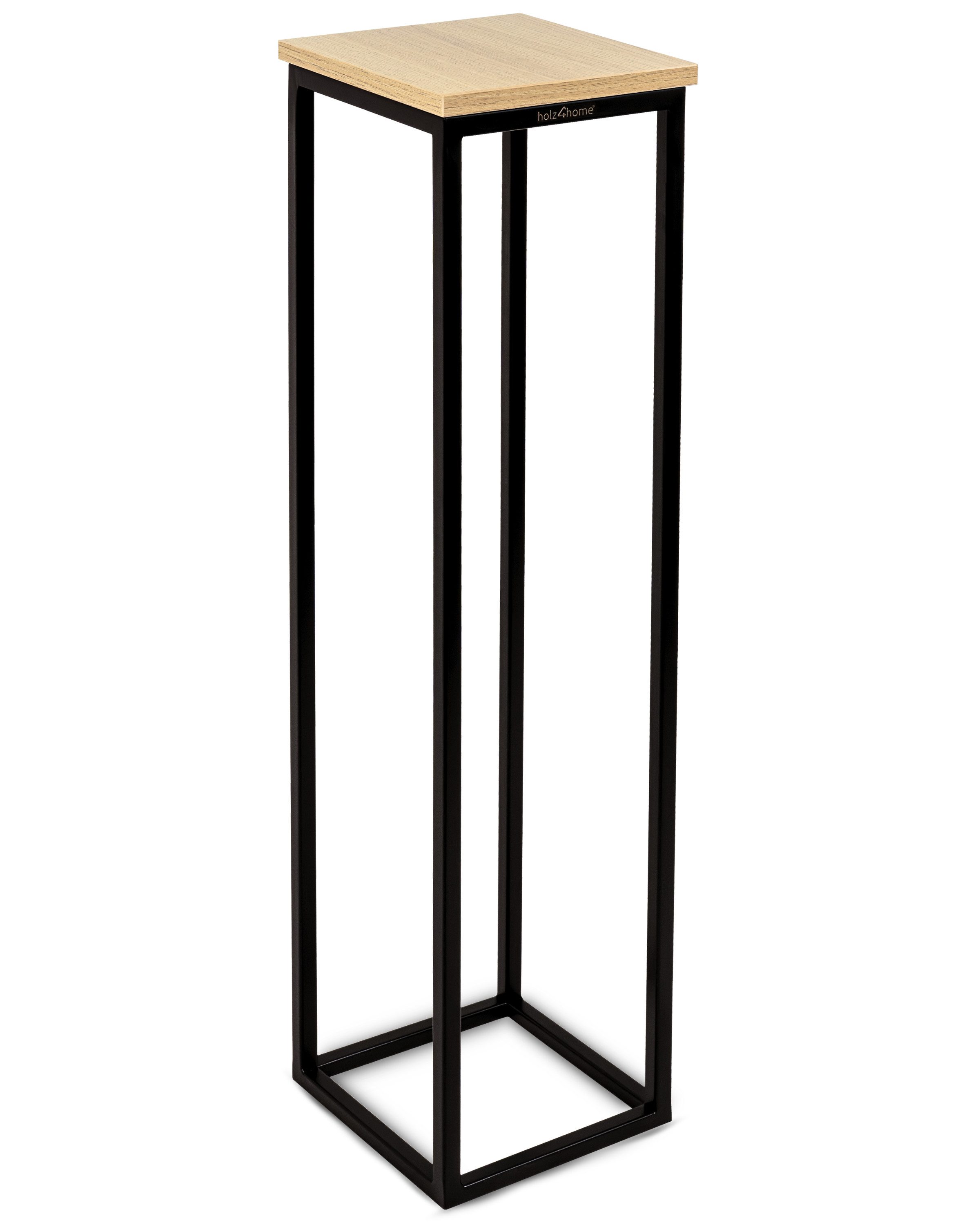 holz4home® Blumenständer Dekoständer MDF Sonoma Eiche mit Metallgestell