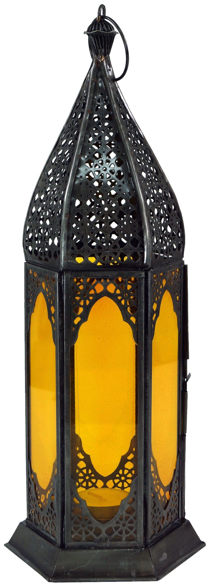 Guru-Shop Laterne Orientalische Metall/Glas Laterne in..