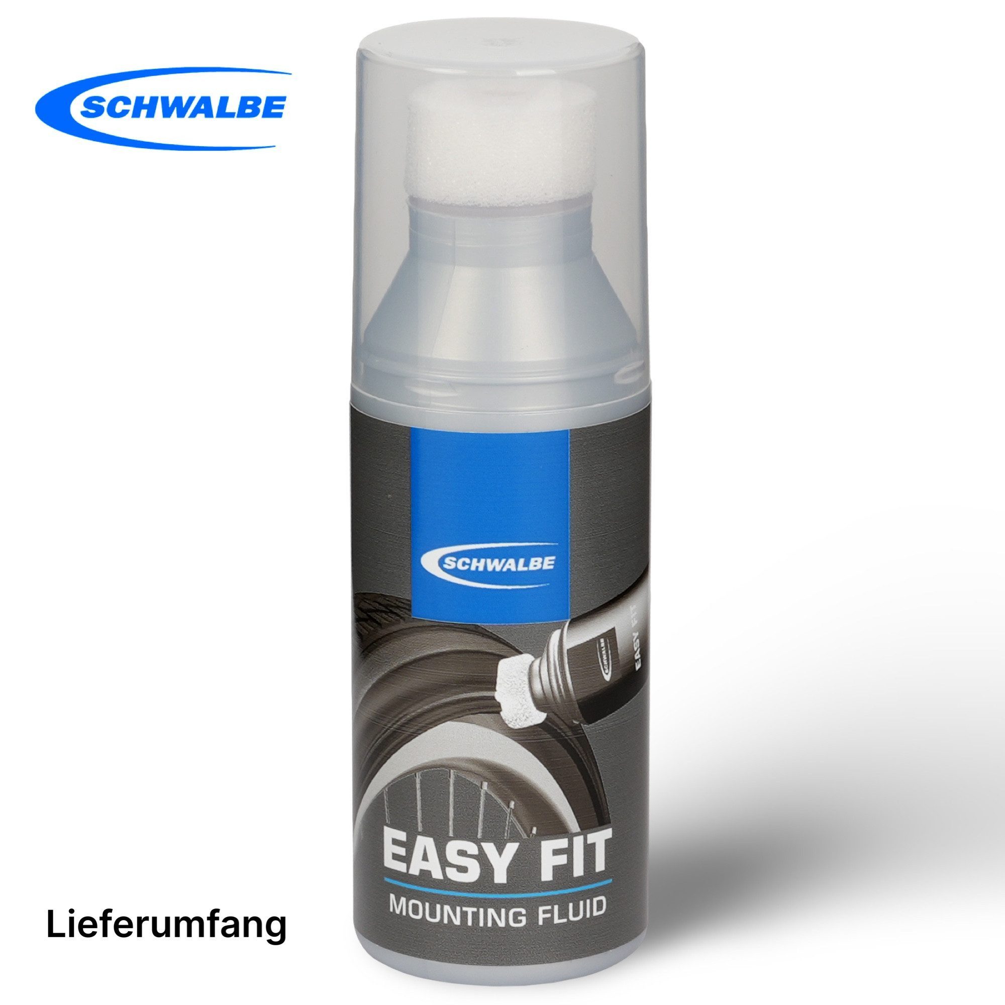 Schwalbe Montagepaste Schwalbe Easy Fit Fahrrad Reifen Montage Paste Flasche Schwamm 50ml, 50 g