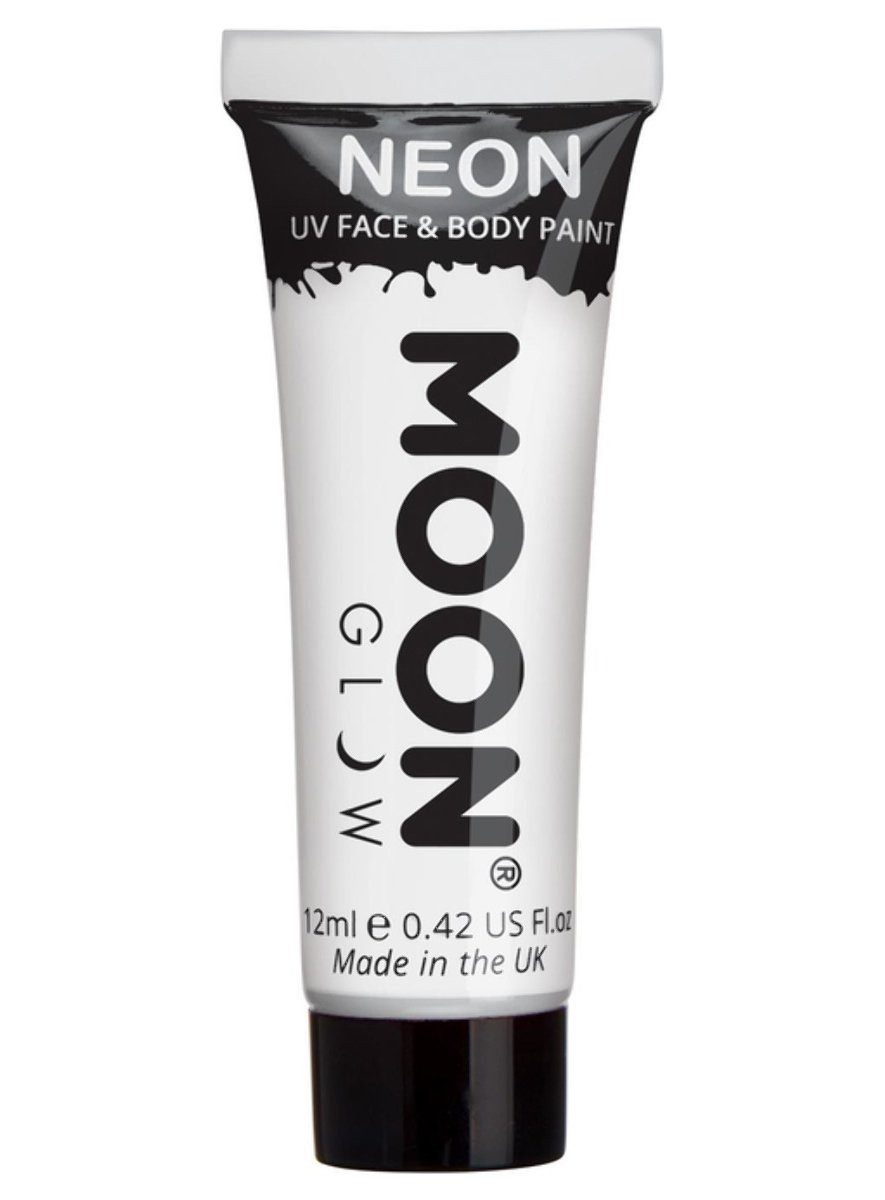 Theaterschminke Moon Glow – Intense Neon UV Schminktube weiß