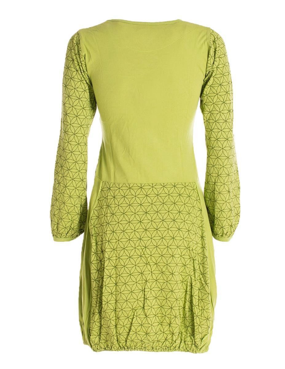 Vishes Ballonkleid Langarm Damen-Keid Ballon-Kleid Shirt-Kleid günstig online kaufen