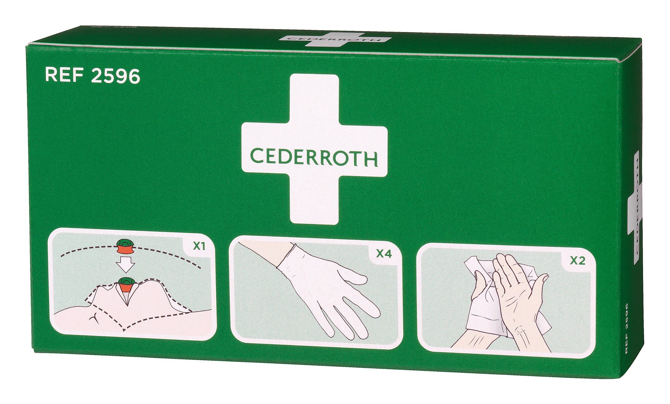 Cederroth Erste-Hilfe-Set, Aus Beatmungsmaske 2 Paar Handschuhe 2 Reinigungstücher