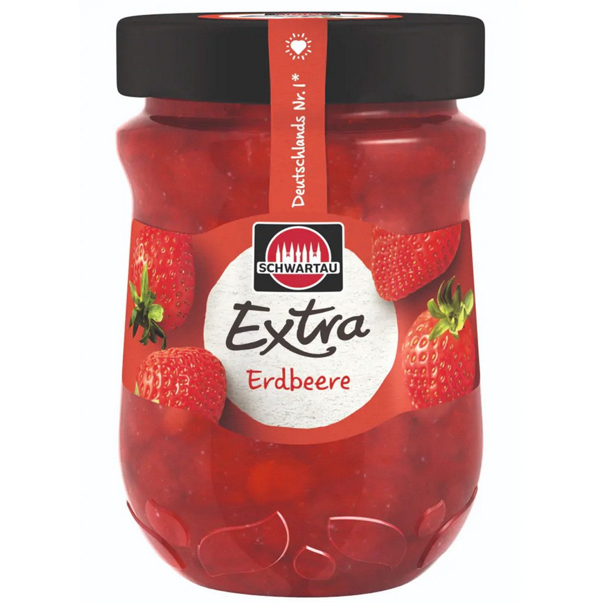 SCHWARTAU Fruchtaufstrich, Schwartau Extra Erdbeere Frühstück Fruchtaufstrich vegan 340g