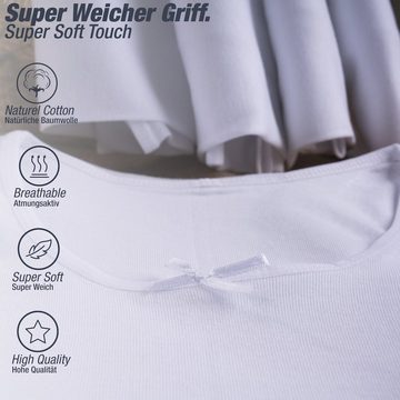 LOREZA Unterhemd 5 Mädchen Unterhemden Unterwäsche 100% Baumwolle (Spar-Packung, 5-St)