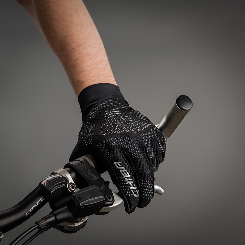 Chiba Fahrradhandschuhe CHIBA Superlight - Radhandschuhe kurz, schwarz/schwarz, L, superleicht
