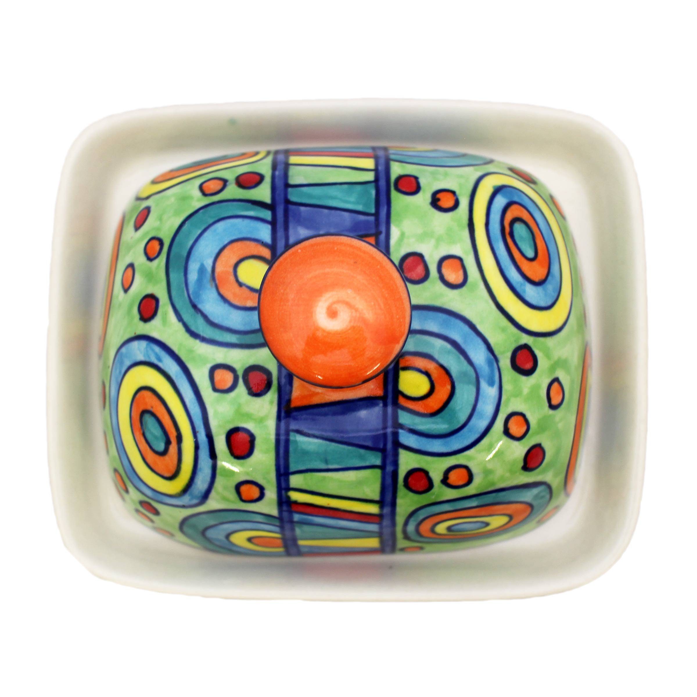 Gall&Zick Butterdose Butterdose aus handbemalter Keramik