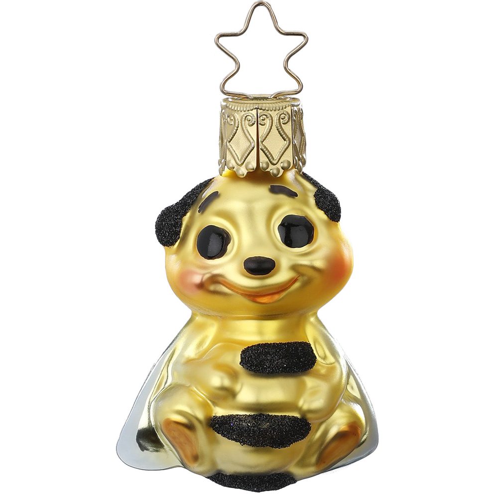 Biene, handbemalt Biene 5,5cm Miniaturen Mini Christbaumschmuck INGE-GLAS® (1-tlg), mundgeblasen,
