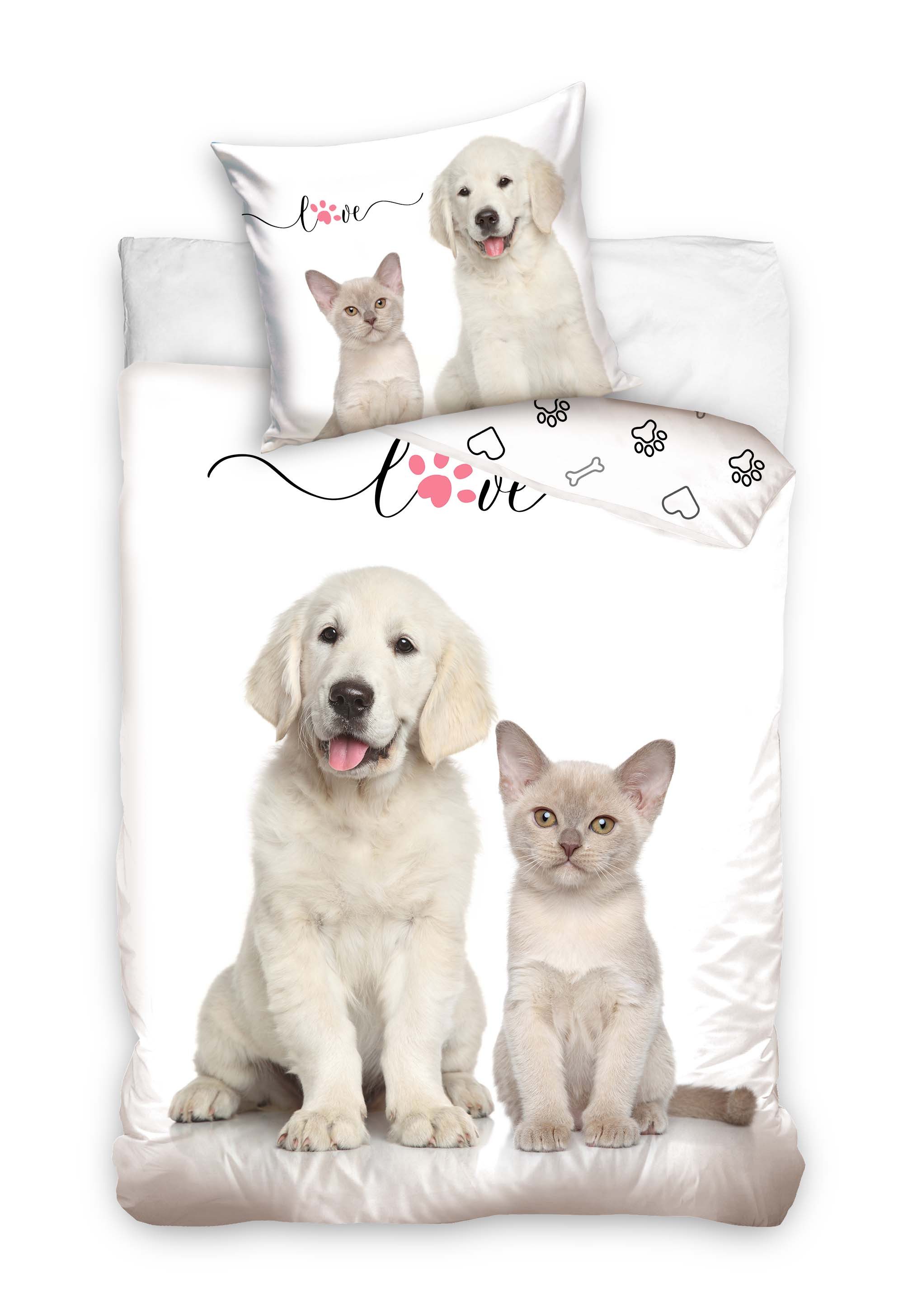 Carbotex Bettwäsche Hunde Dogs Bettwäsche 135 x 200 cm günstig online kaufen