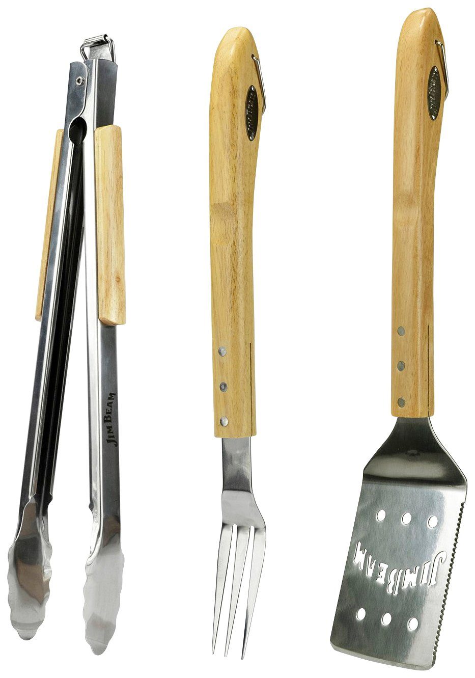 Jim Beam BBQ Grillbesteck-Set, (Set, 3 tlg)