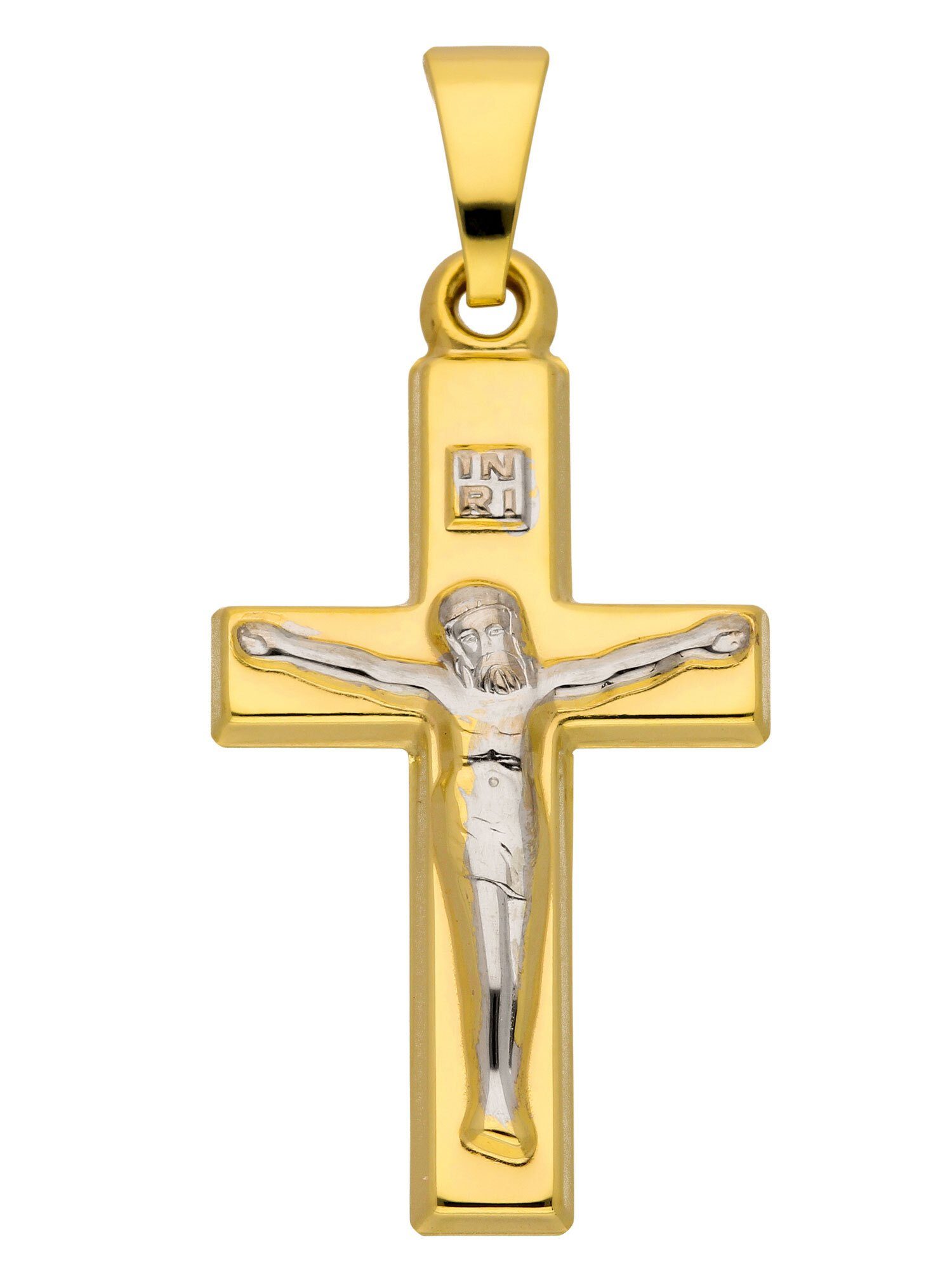Herren Kettenanhänger Gold Kreuz Adelia´s Damen Goldschmuck & 333 Korpus, Anhänger für