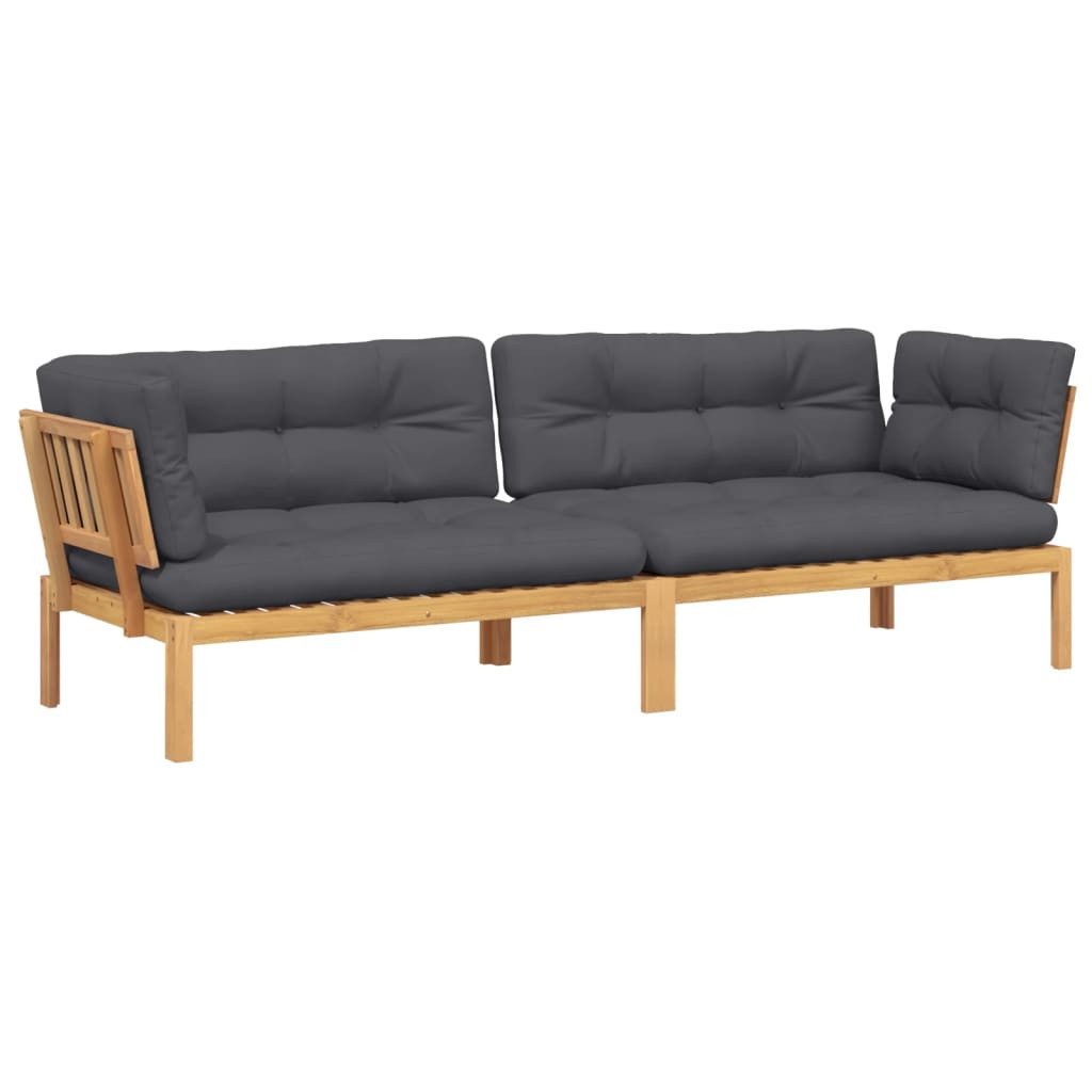vidaXL Loungesofa Garten-Ecksofas aus Paletten 2 Stk mit Kissen Massivholz, 1 Teile