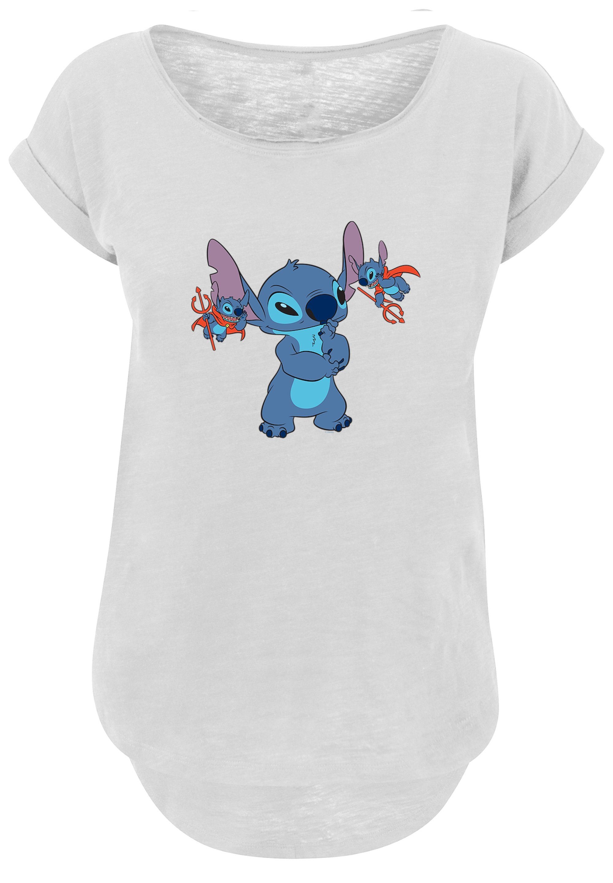 F4NT4STIC T-Shirt Lilo And Stitch Little Print weiß Devils