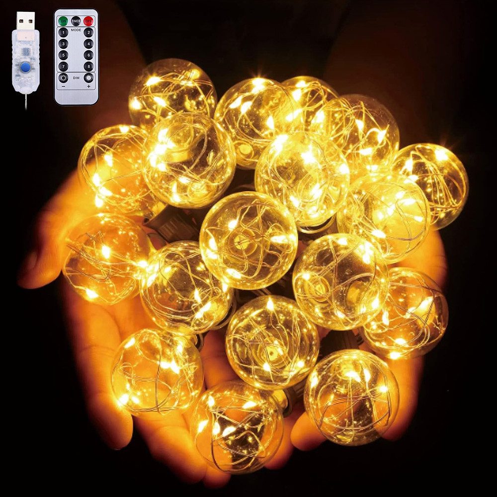 Qualra Lichterkette G40 Glühbirnen Lichterkette Außen günstig online kaufen