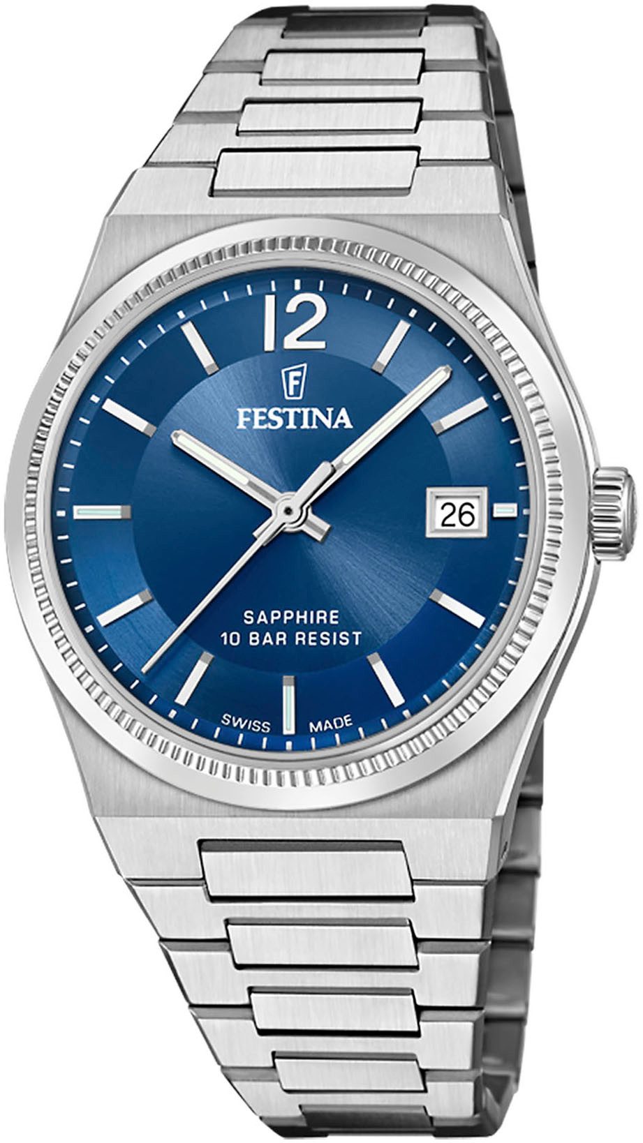 Festina Quarzuhr Rivé Collection F20035/4, Armbanduhr, Damenuhr, Swiss Made, Saphirglas, bis 10 bar wasserdicht