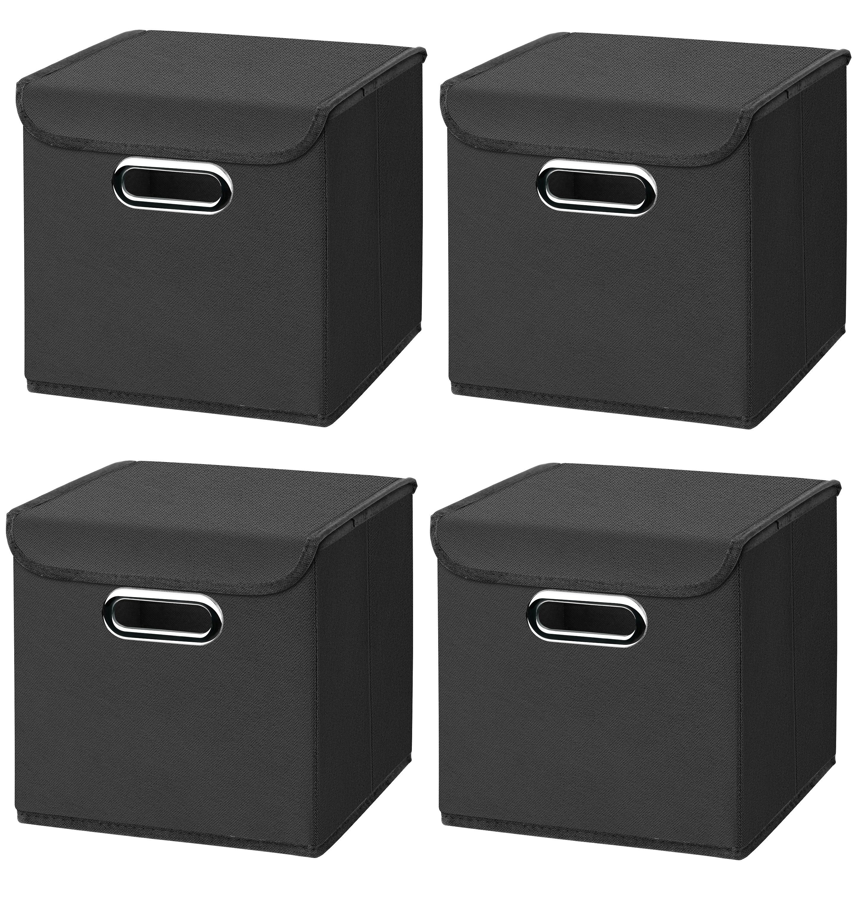 StickandShine Faltbox »4 Stück Faltboxen 25 x 25 x 25 cm Stoffboxen faltbar  mit Deckel in verschiedenen Farben (4er SET 25x25x25) 25cm« online kaufen |  OTTO